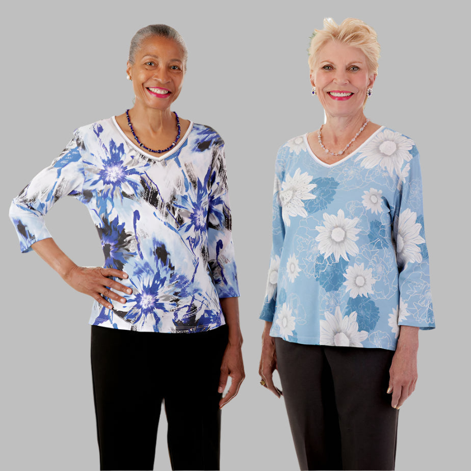Block Print Knit Top