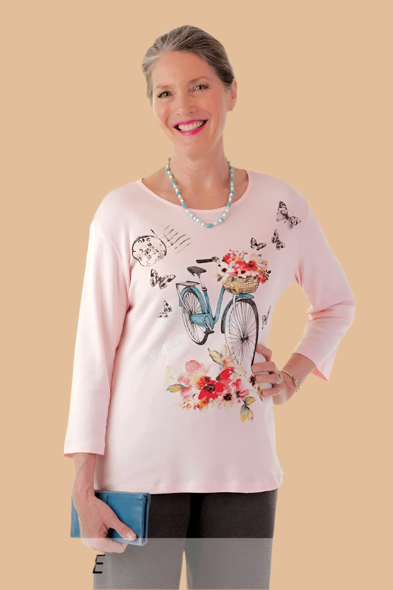 Block Print Knit Top