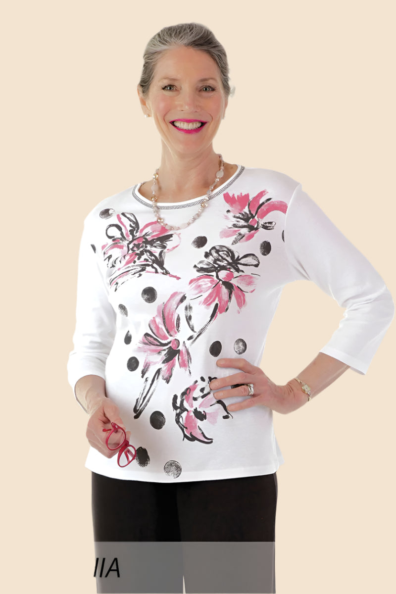 Block Print Knit Top