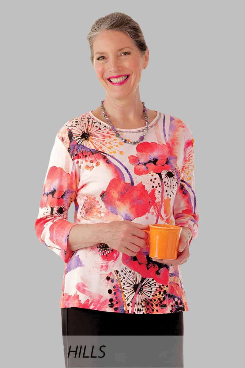 Block Print Knit Top