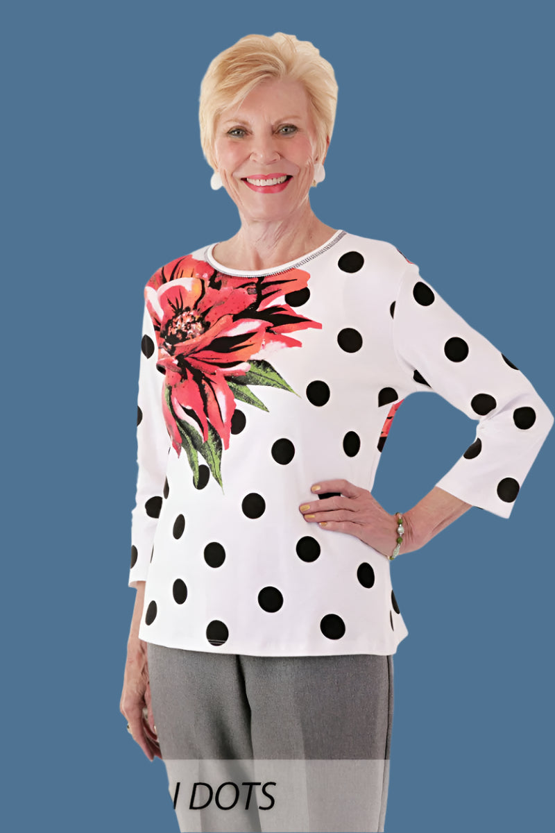 Block Print Knit Top