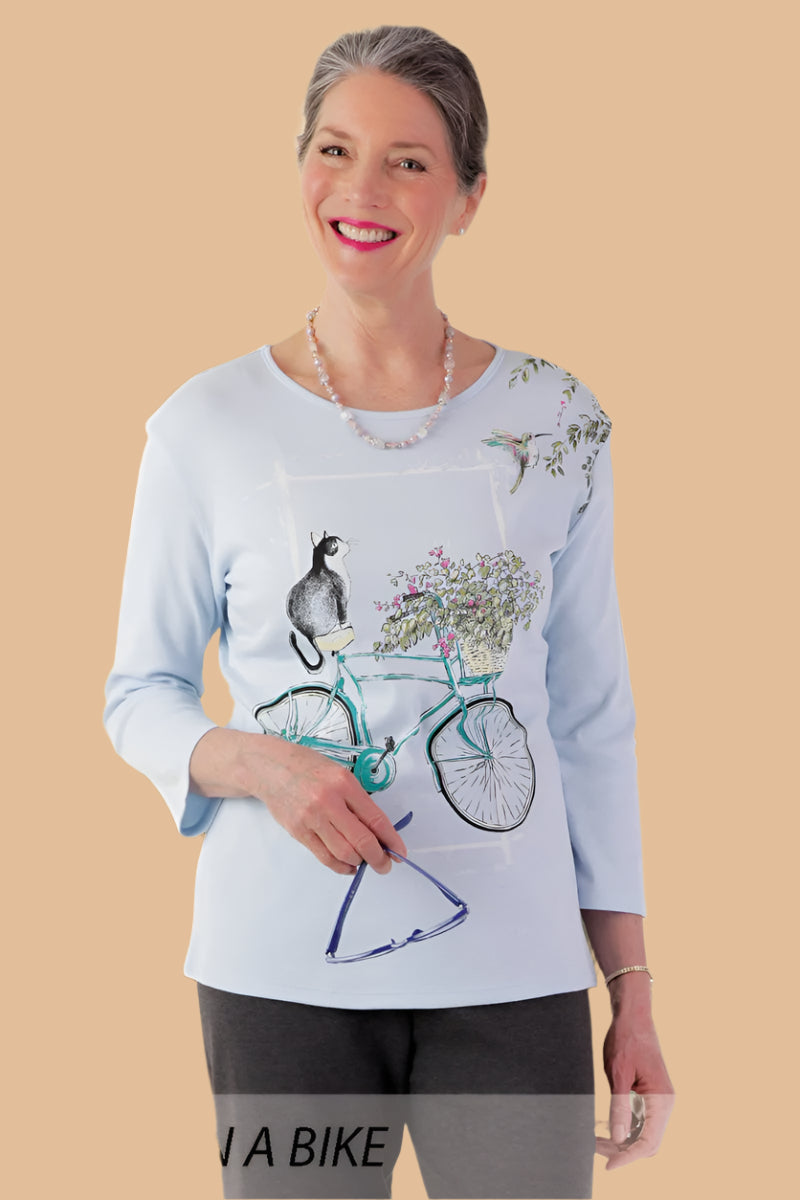 Block Print Knit Top