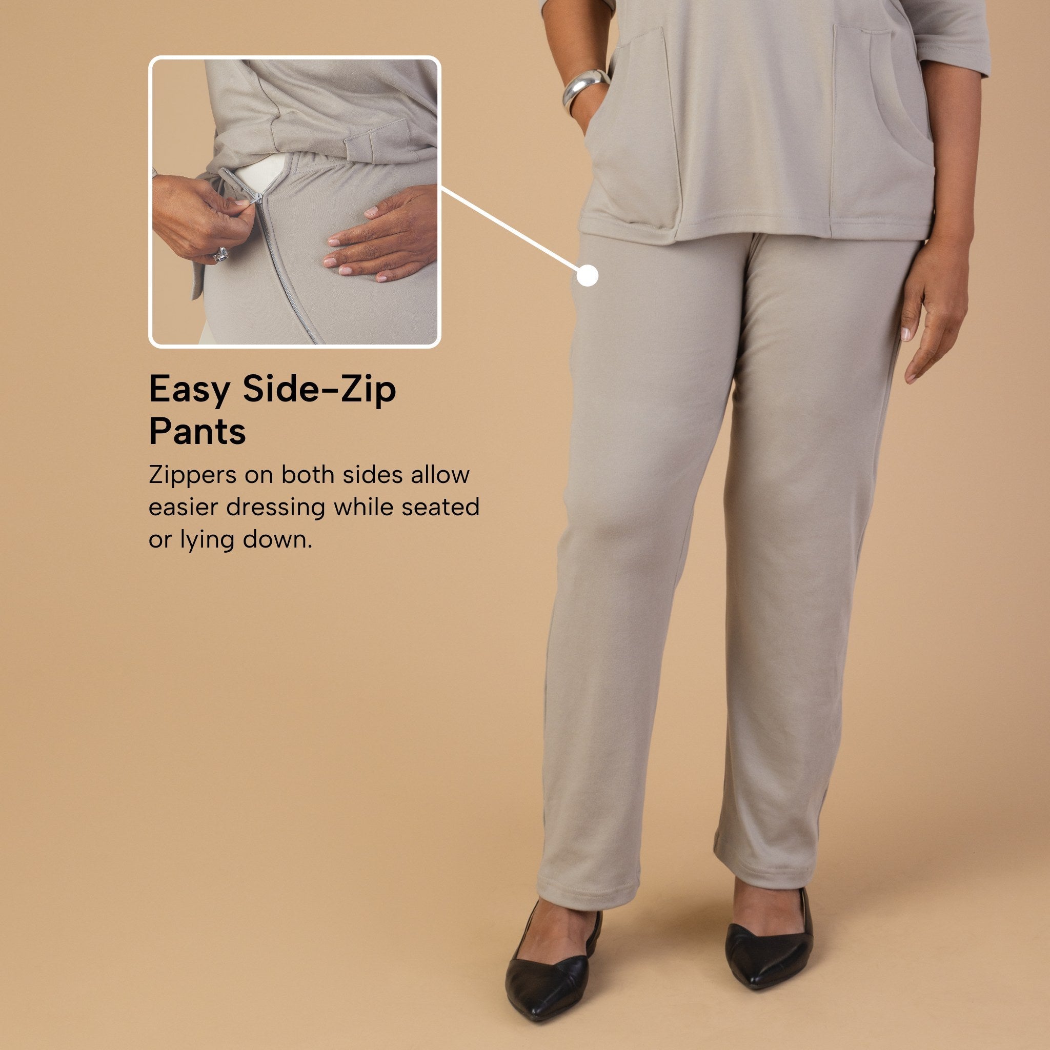Women's Side-Zip Knit Pants