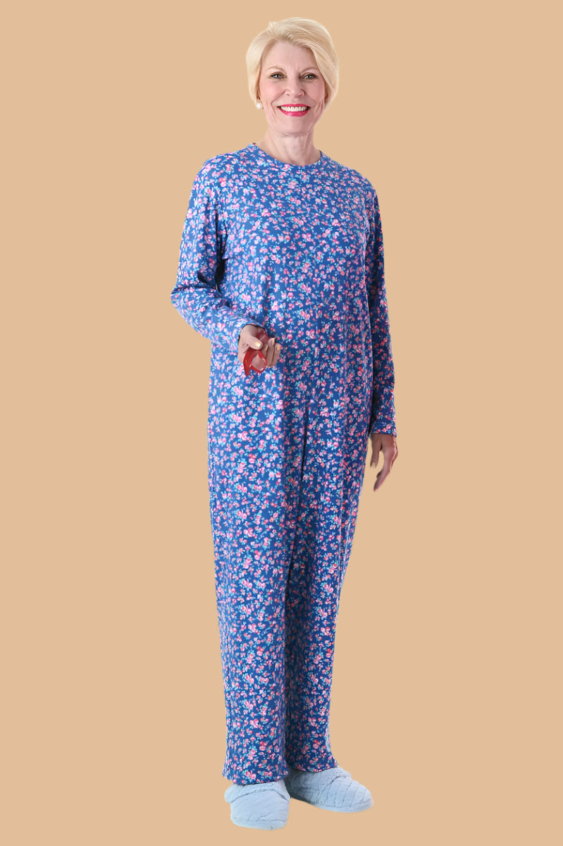 Long Printed Back-Zip Sleep Suit