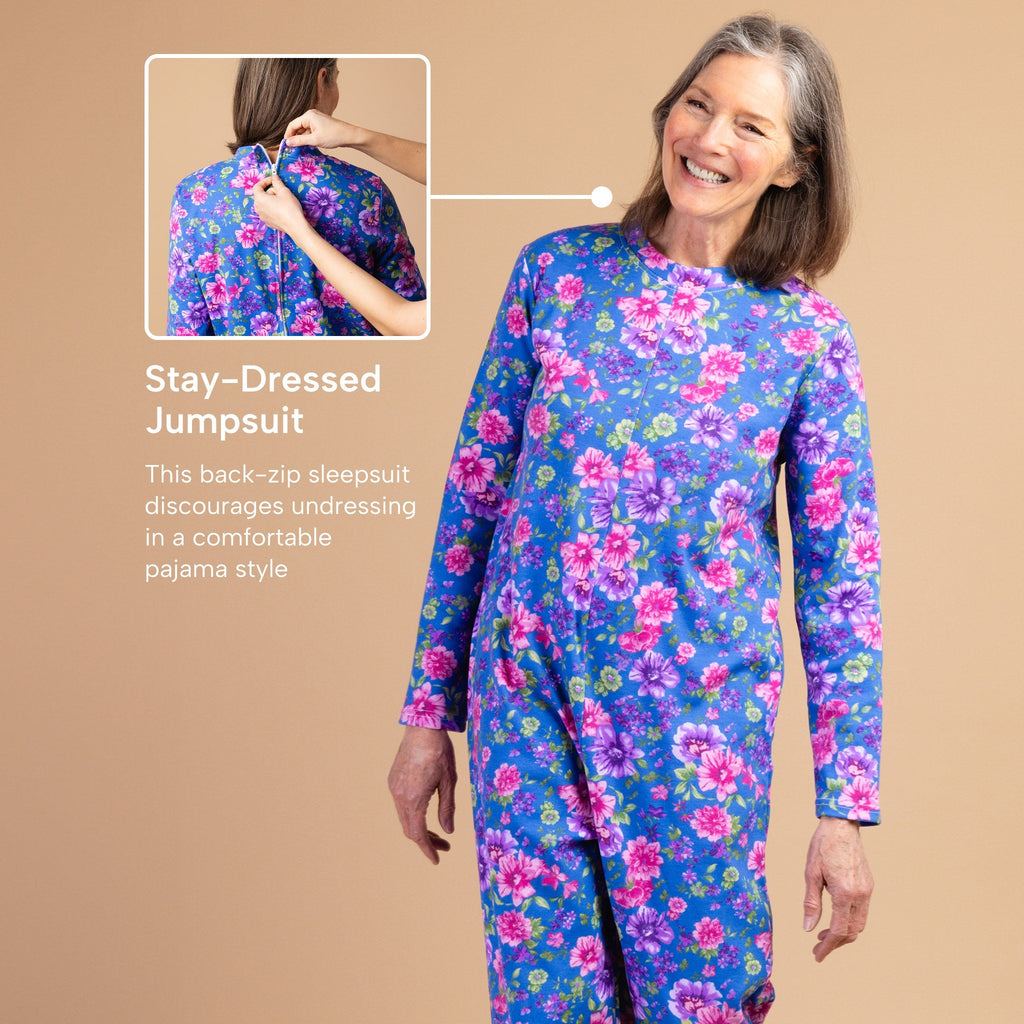 Long Printed Back-Zip Sleep Suit