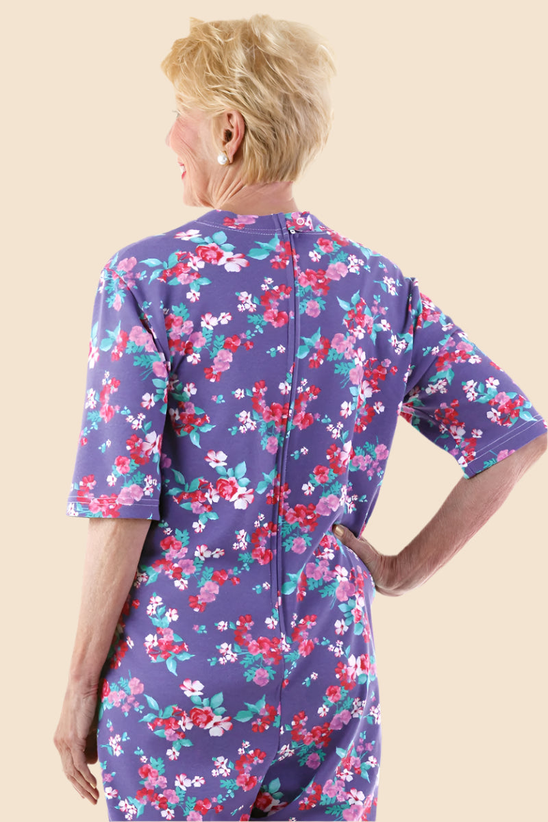 Capri Length Printed Back-Zip Sleep Suit