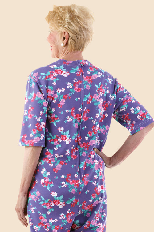 Capri Length Printed Back-Zip Sleep Suit