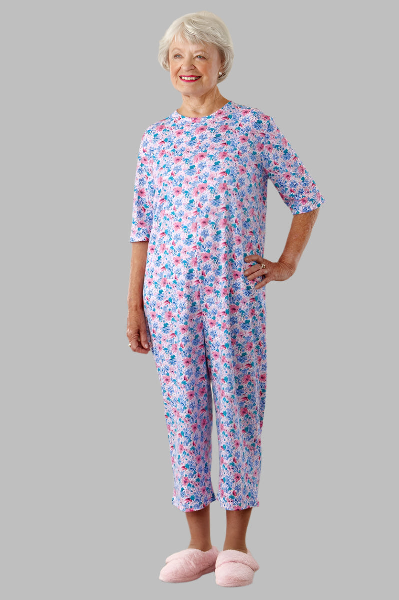 Capri Length Printed Back-Zip Sleep Suit