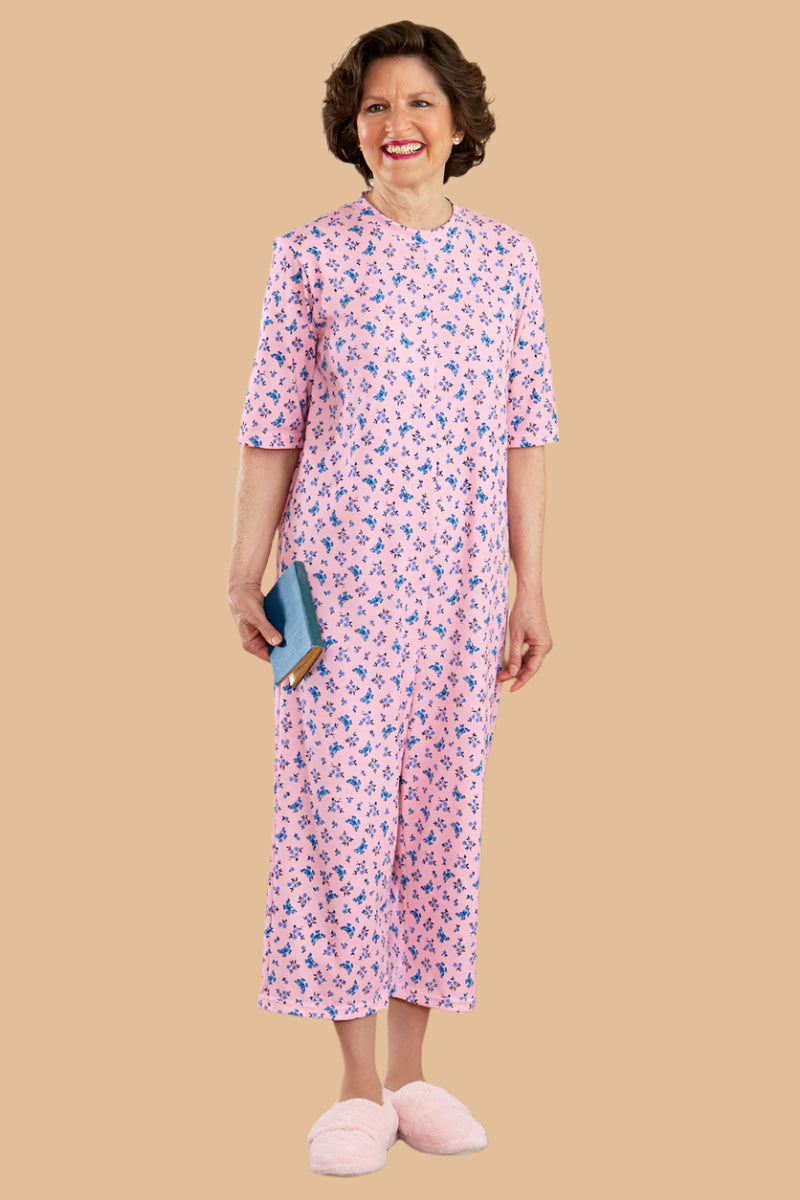 Capri Length Printed Back-Zip Sleep Suit