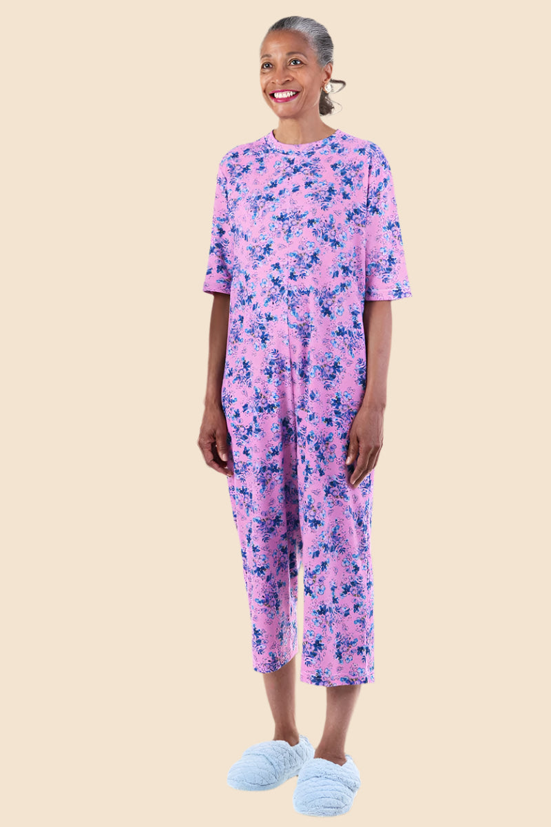 Capri Length Printed Back-Zip Sleep Suit