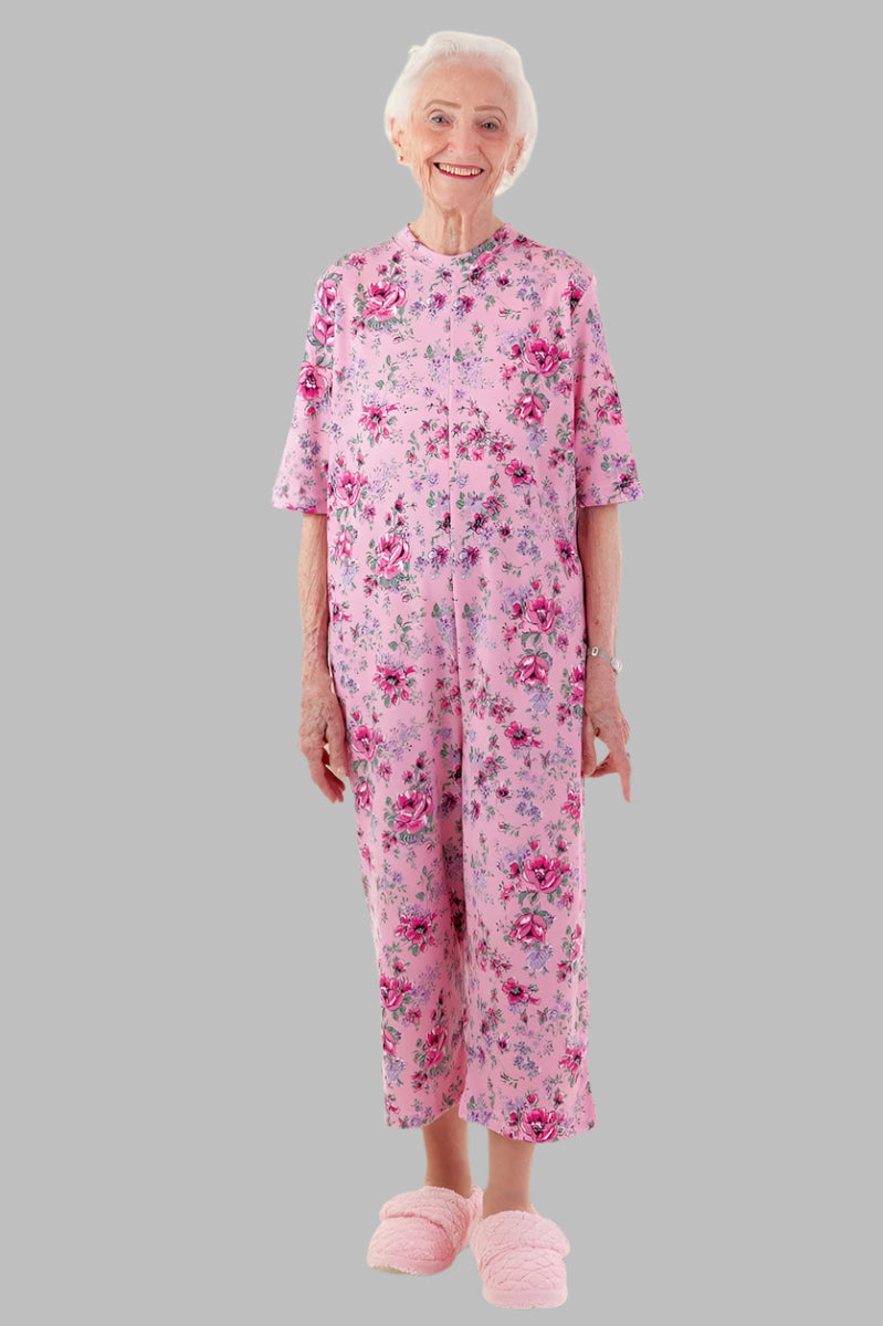 Capri Length Printed Back-Zip Sleep Suit