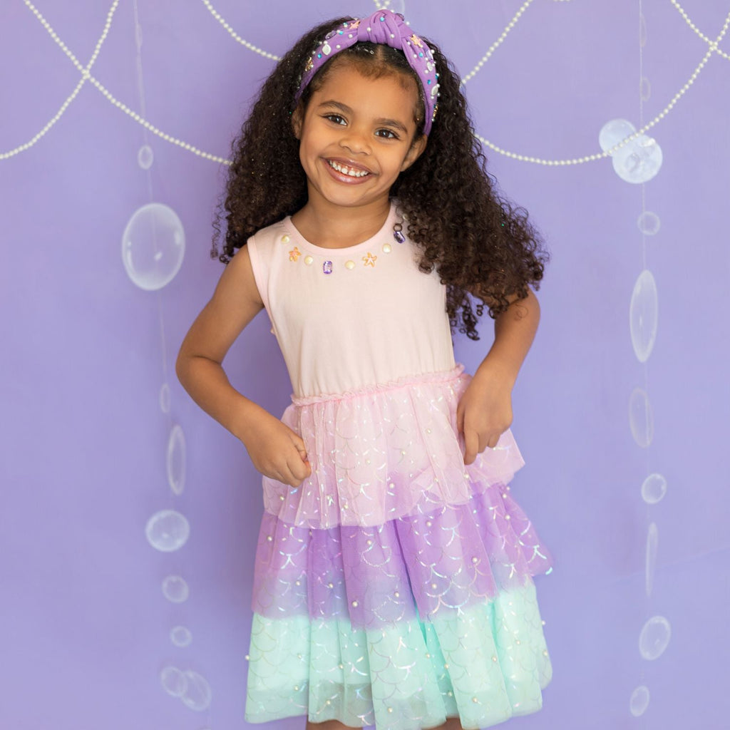 Sweet Wink Tank Tutu Dress - Mermaid Pearl